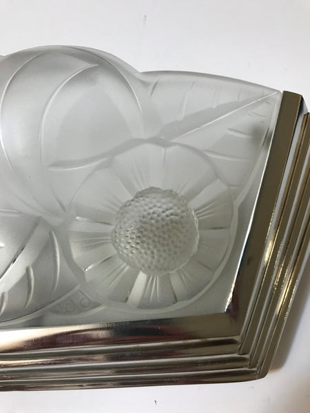 Pair of French Art Deco Wall Sconces Signed by Degue