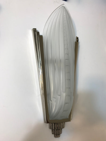 Pair of French Art Deco Sconces Signed by Genet Et Michon