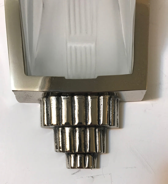 Pair of French Art Deco Sconces Signed by Genet Et Michon