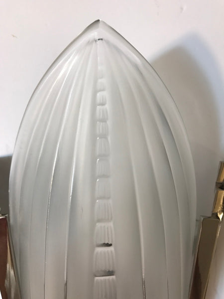 Pair of French Art Deco Sconces Signed by Genet Et Michon