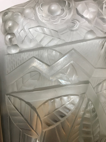 Pair of French Art Deco Wall Sconces Having Geometric Motif