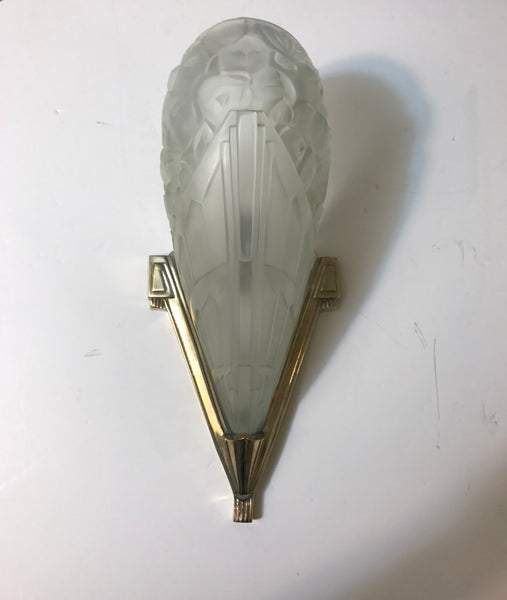 Pair of French Art Deco Wall Sconces by J Robert