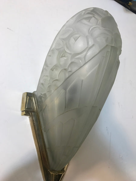 Pair of French Art Deco Wall Sconces by J Robert