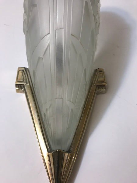 Pair of French Art Deco Wall Sconces by J Robert