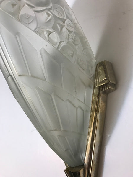 Pair of French Art Deco Wall Sconces by J Robert