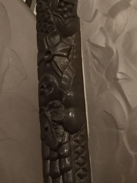 French Art Deco Floral Four-Panel Chandelier