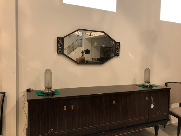 Pair of French Art Deco Table Lamps by Genet et Michon with Marble Base