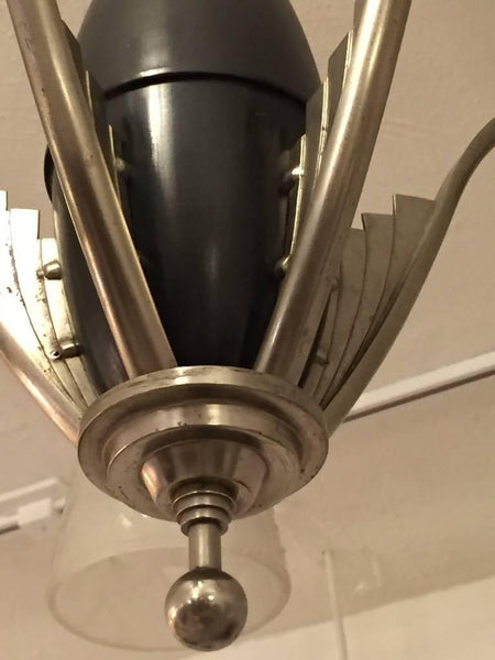 French Art Deco Chandelier Signed by Muller Freres