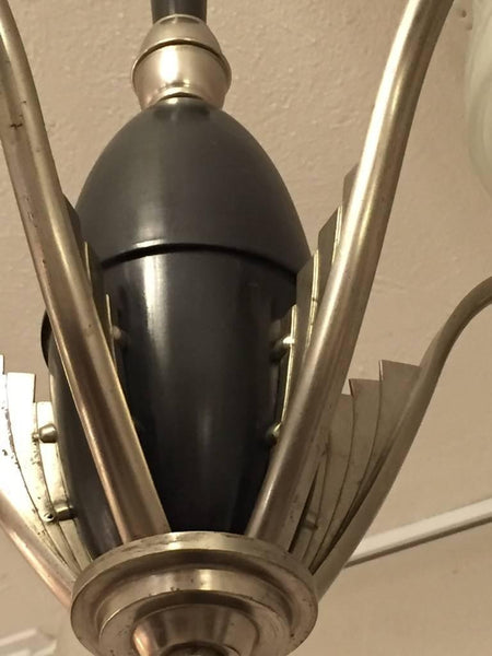 French Art Deco Chandelier Signed by Muller Freres