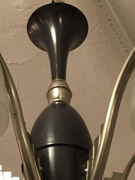 French Art Deco Chandelier Signed by Muller Freres