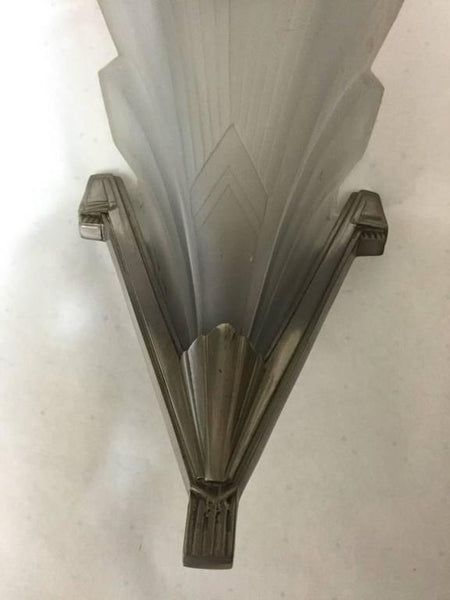 Pair of French Art Deco Wall Sconces Signed by Muller Freres