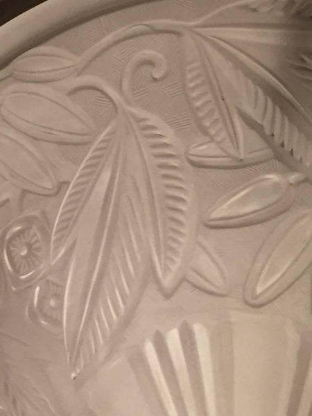 French Art Deco Cone Shape Chandelier Signed By Lorrain Nancy France