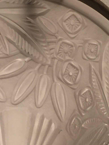 French Art Deco Cone Shape Chandelier Signed By Lorrain Nancy France