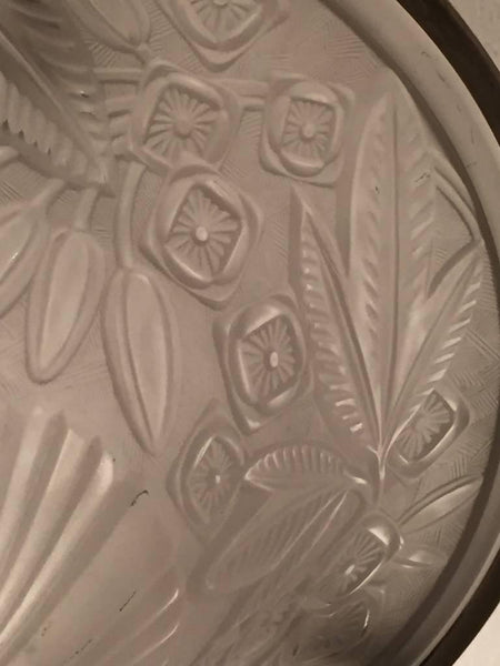 French Art Deco Cone Shape Chandelier Signed By Lorrain Nancy France