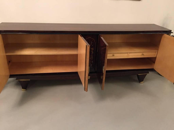 French Art Deco Palisander Buffet with Mother-of-Pearl Inlay
