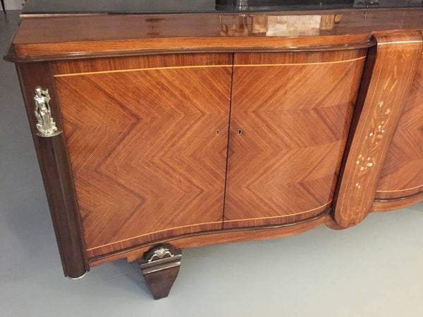 French Art Deco buffet with beautiful mother of pearl inlay