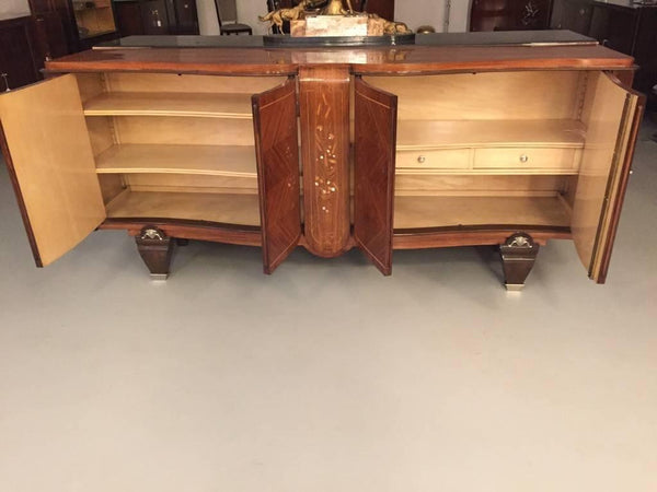 French Art Deco buffet with beautiful mother of pearl inlay