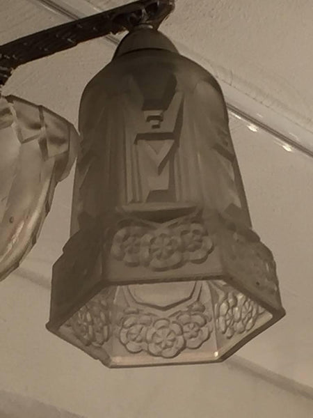 French Art Deco Chandelier by Hettier & Vincent