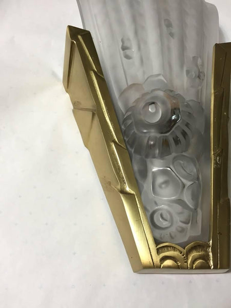 Pair of French Art Deco Genet et Michon Wall Sconces