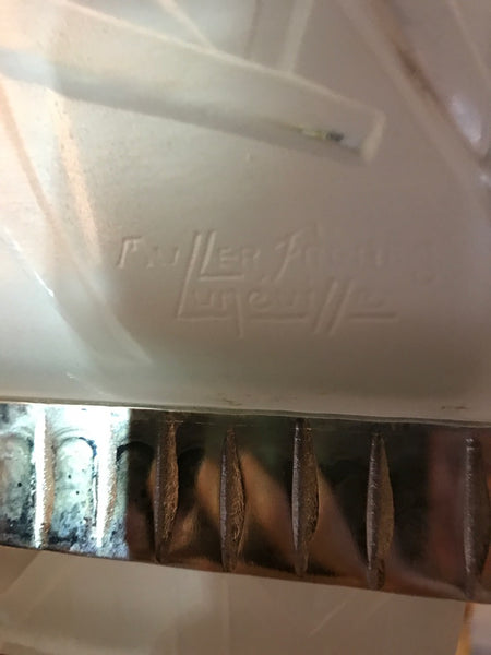 French Art Deco Geometric Chandelier Signed by Muller Freres Luneville