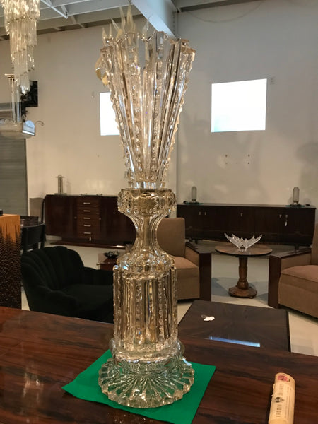 Monumental Russian Imperial Cut-Crystal Vase