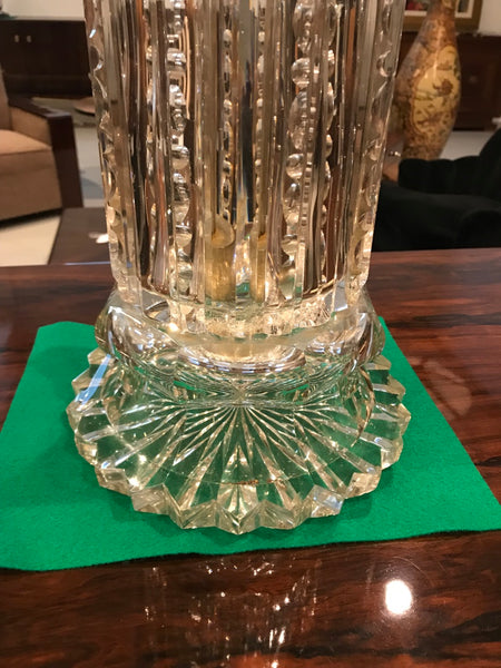 Monumental Russian Imperial Cut-Crystal Vase