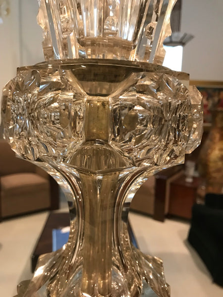Monumental Russian Imperial Cut-Crystal Vase