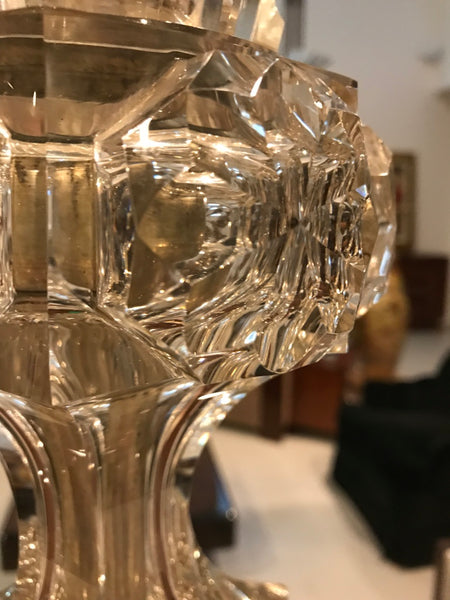 Monumental Russian Imperial Cut-Crystal Vase