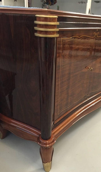 French Art Deco Six-Door Buffet in the Style of Jules Leleu