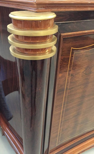 French Art Deco Six-Door Buffet in the Style of Jules Leleu