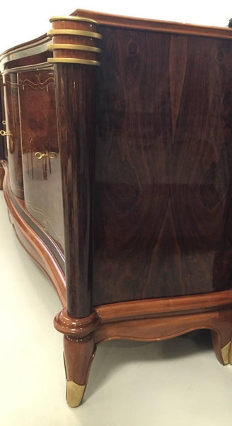 French Art Deco Six-Door Buffet in the Style of Jules Leleu
