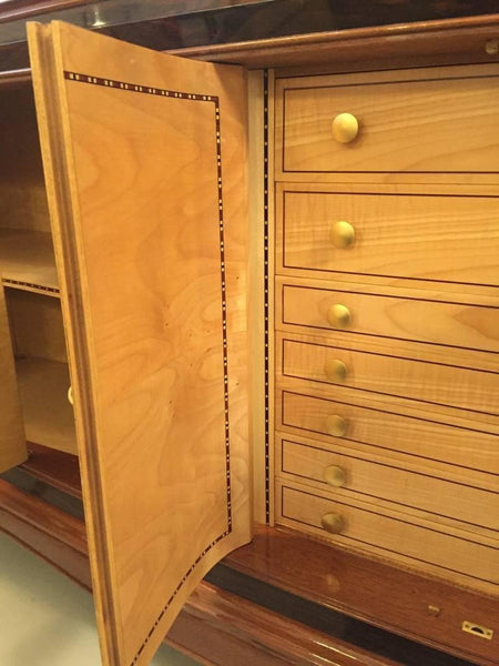 French Art Deco Six-Door Buffet in the Style of Jules Leleu