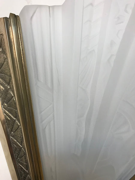 Pair of Frontisi Flower Wall Sconces French Art Deco