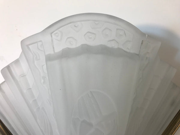 Pair of Frontisi Flower Wall Sconces French Art Deco