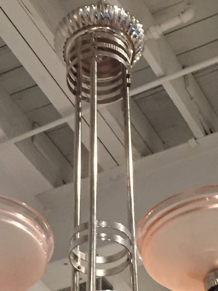 French Art Deco Chandelier Signed by G Leleu