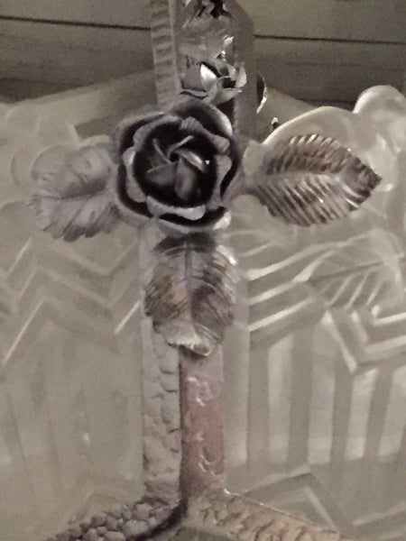 Gorgeous French Art Deco Chandelier by Jean Noverdy