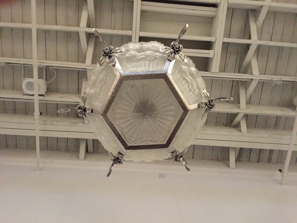 Gorgeous French Art Deco Chandelier by Jean Noverdy