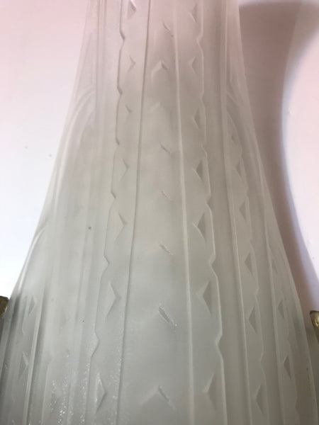 Pair of French Art Deco Geometric Sconces Signed by Verrerie des Hanots