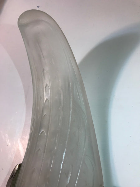 Pair of French Art Deco Geometric Sconces Signed by Verrerie des Hanots