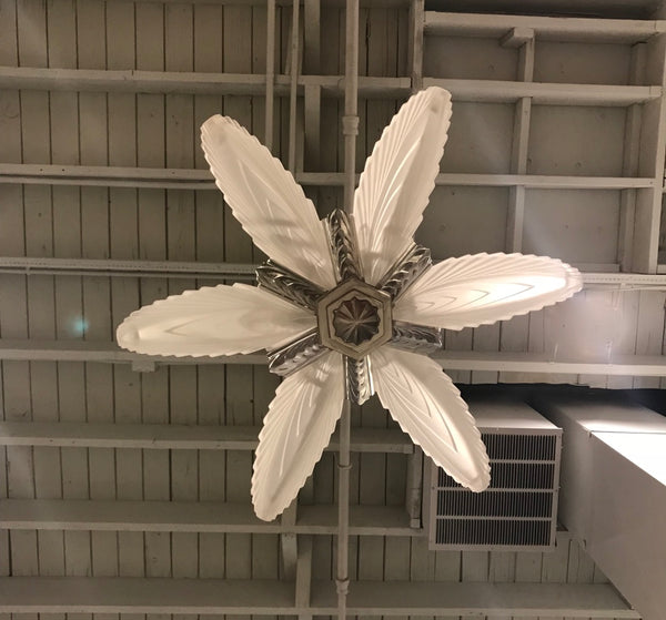 French Art Deco "Feather" Chandelier