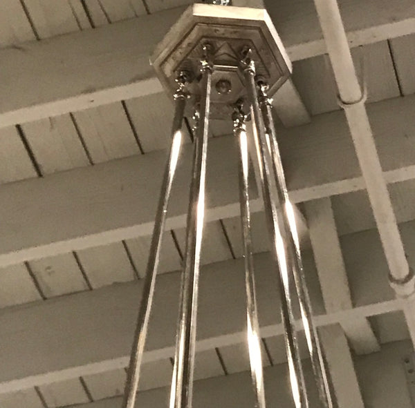 French Art Deco "Feather" Chandelier