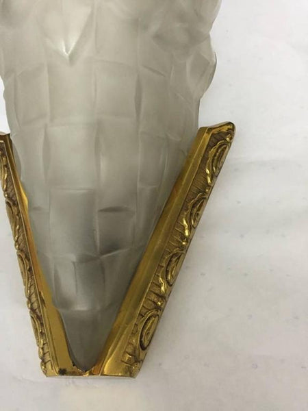 Set of Four French Art Deco Sconces Signed by Degue