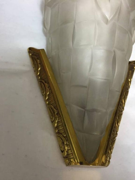 Set of Four French Art Deco Sconces Signed by Degue