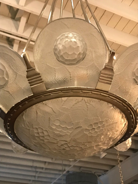 French Art Deco Chandelier BY SIMONET FRERES