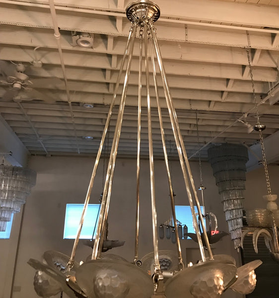 French Art Deco Chandelier BY SIMONET FRERES