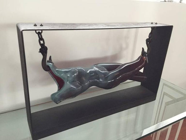 Sculpted Blown Glass Female Figure