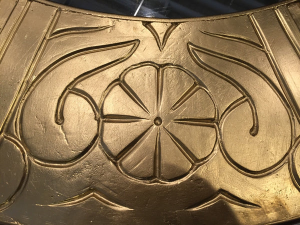 French Art Deco Gilt Wood Hotel Mirror, circa 1940