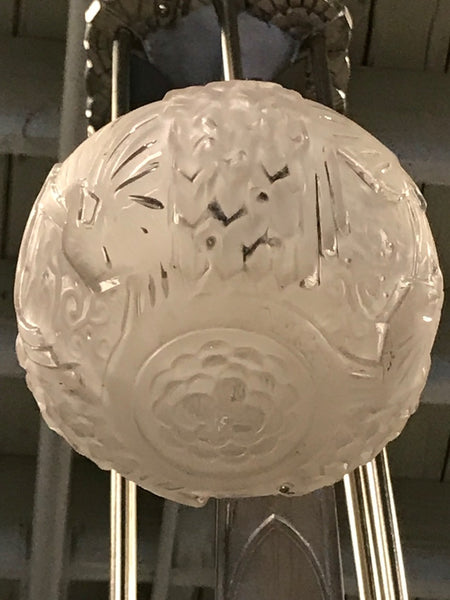 Impressive French Art Deco Chandelier Signed by Muller Freres Luneville