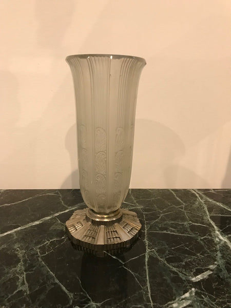 Rare French Art Deco Vase by Hettier & Vincent