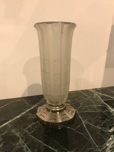 Rare French Art Deco Vase by Hettier & Vincent